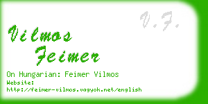vilmos feimer business card